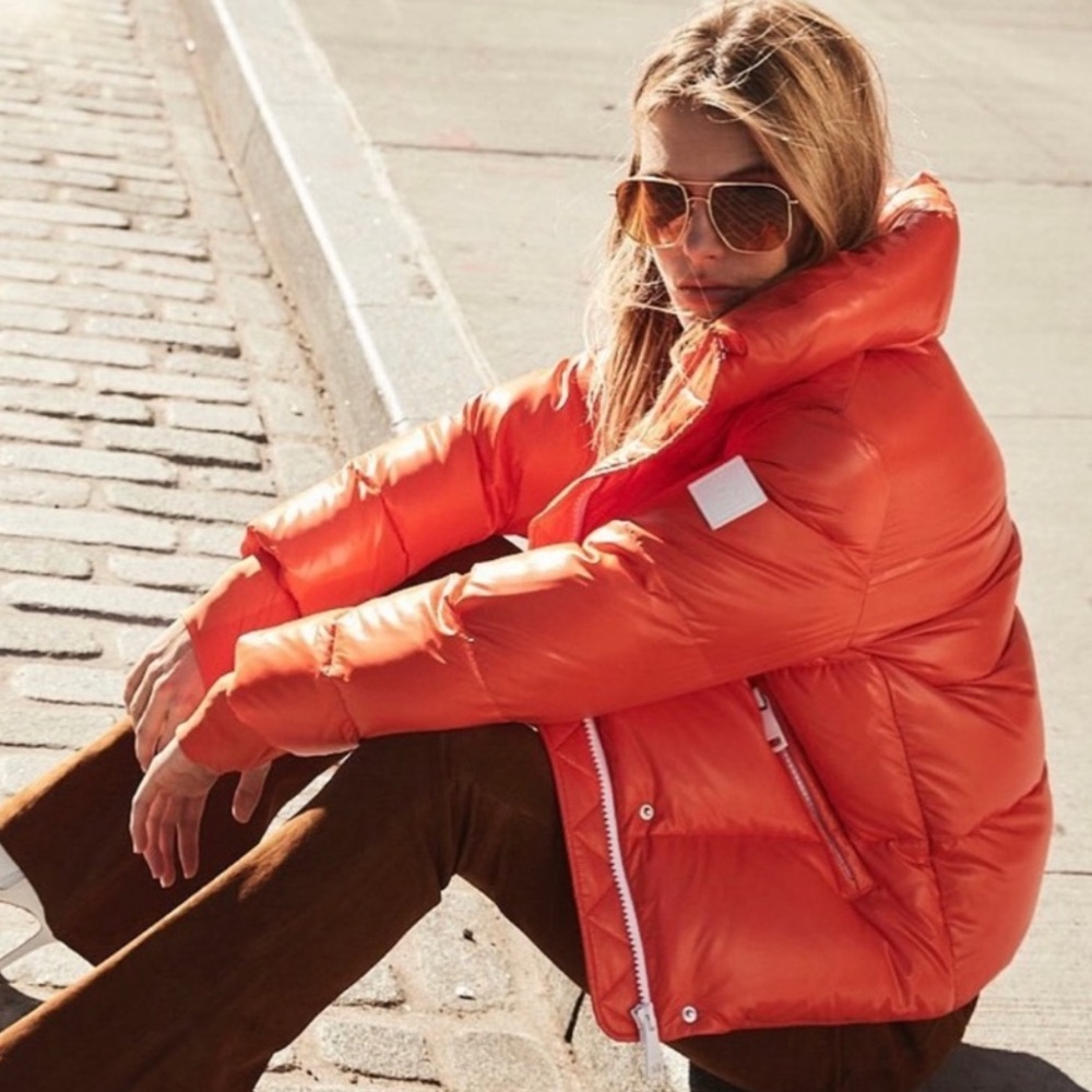 NWT SAM. New York Cherry Red Puffer Jacket